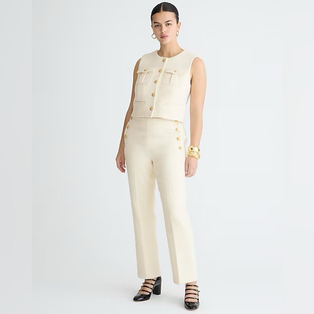 J.Crew Tweed tapered pant BW535